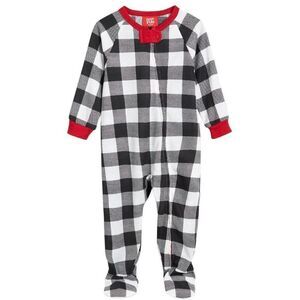 Family Pajamas Baby Lightweight Thermal Waffle Buffalo  Footie One Piece 18M